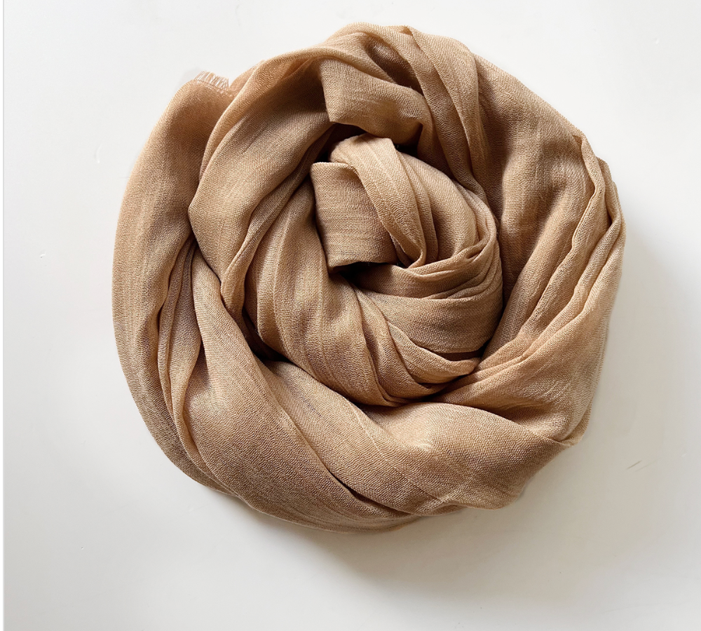 Women's Cotton Linen Feel Scarf Shawl Lightweight See Through Head Wrap For Summer Spring