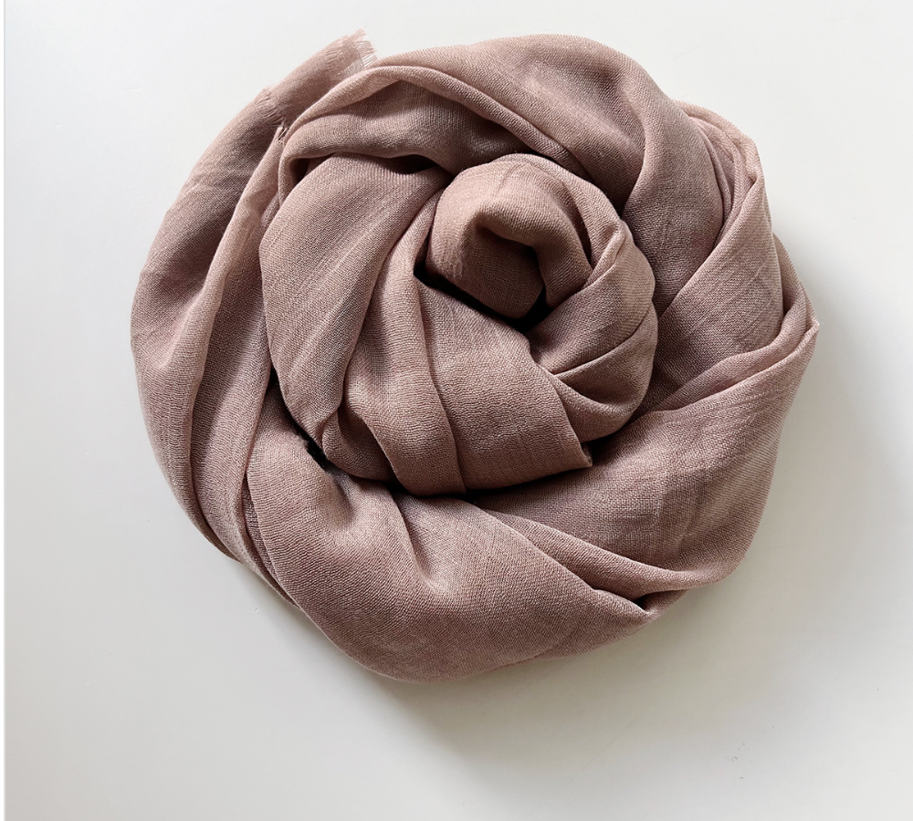 Women's Cotton Linen Feel Scarf Shawl Lightweight See Through Head Wrap For Summer Spring
