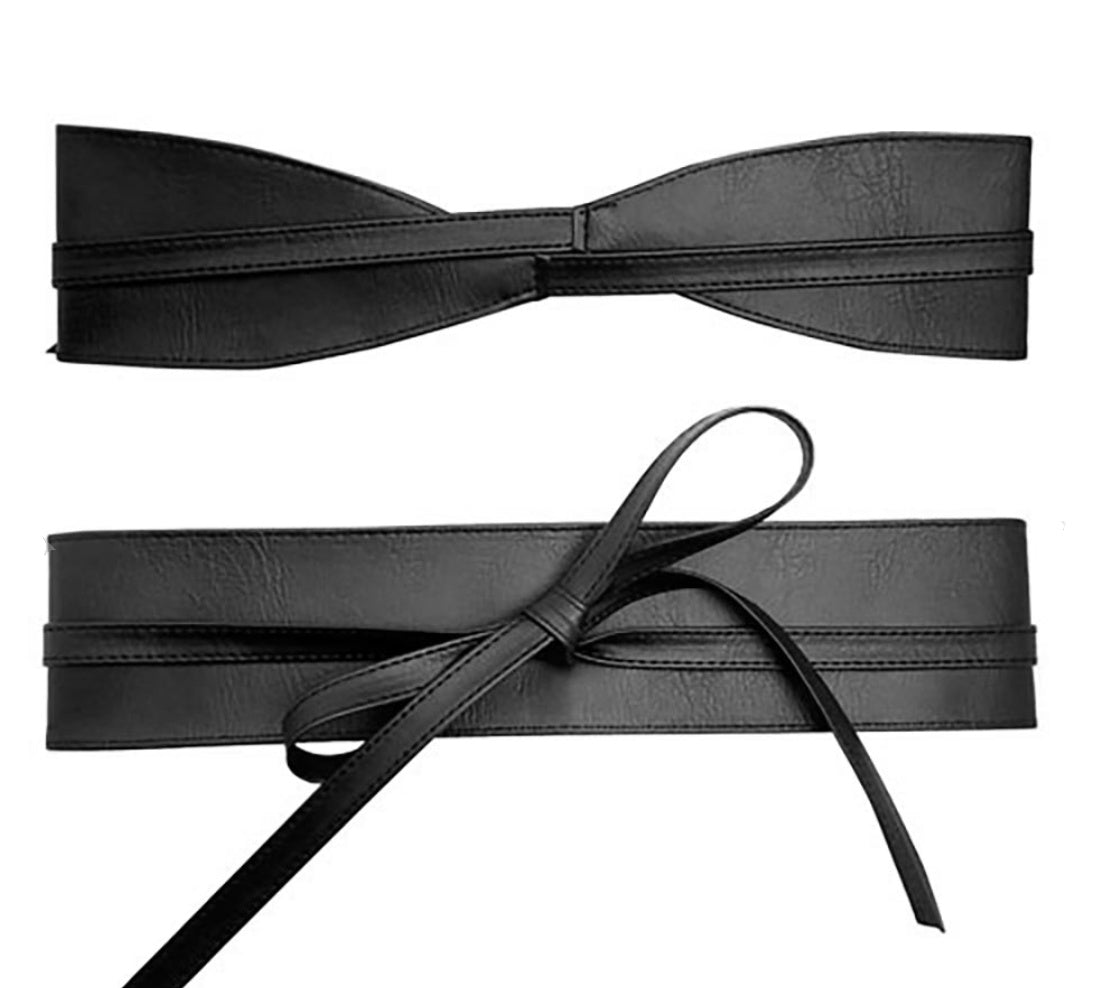 Women's Wide Faux Leather Wrap Belt
