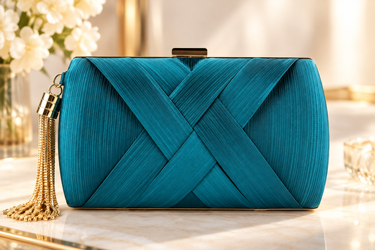 Hard Shell Evening Party Solid Color Clutch for Women Satin Purses Wedding Bag L11001