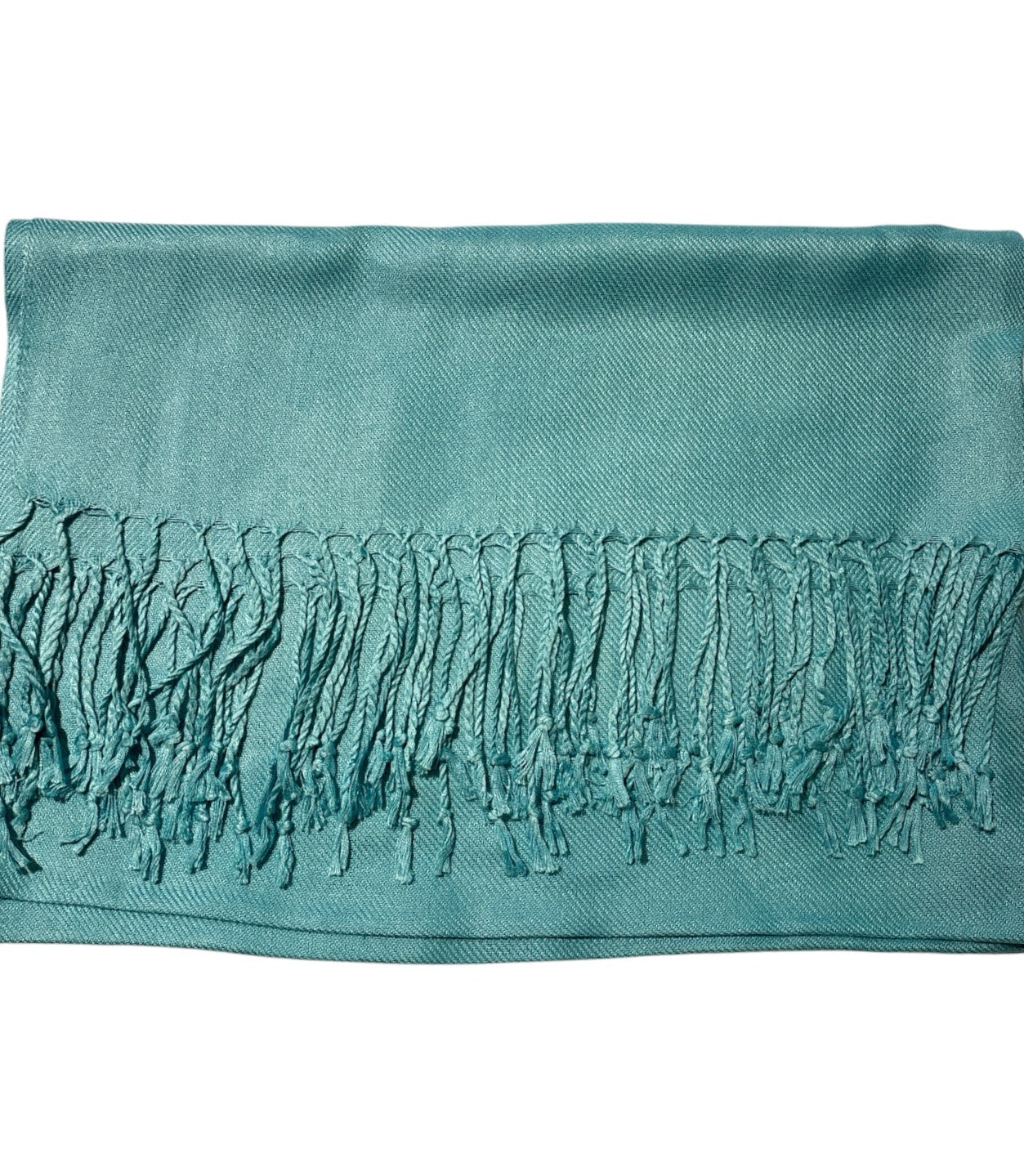 Women's Cotton Feel Solid Color Pashmina Scar Shawl with Fringe