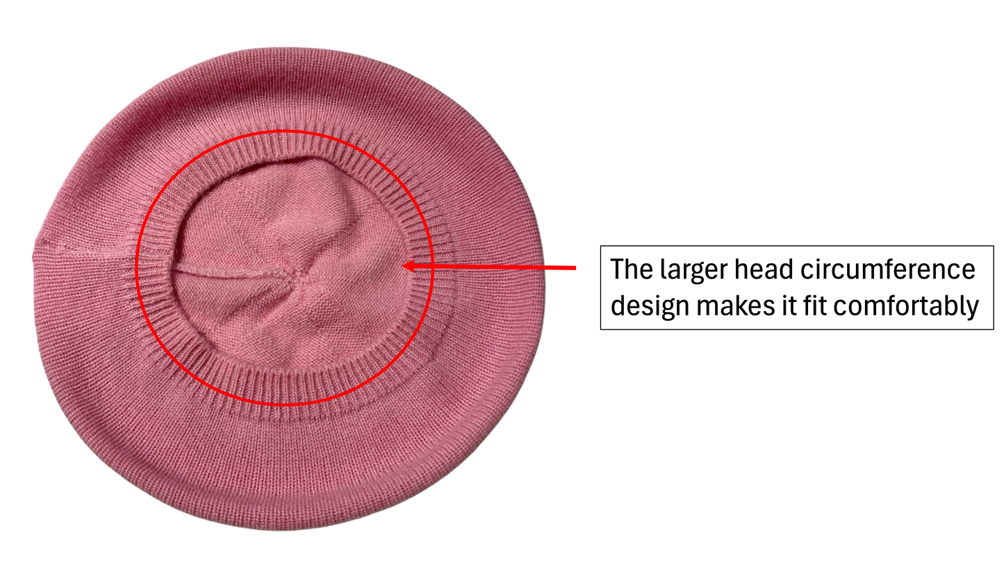 Unisex 100% Cashmere Beret French Style Hat L001