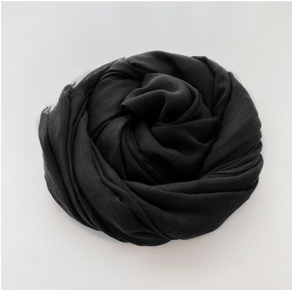 Women's Cotton Linen Feel Scarf Shawl Lightweight See Through Head Wrap For Summer Spring