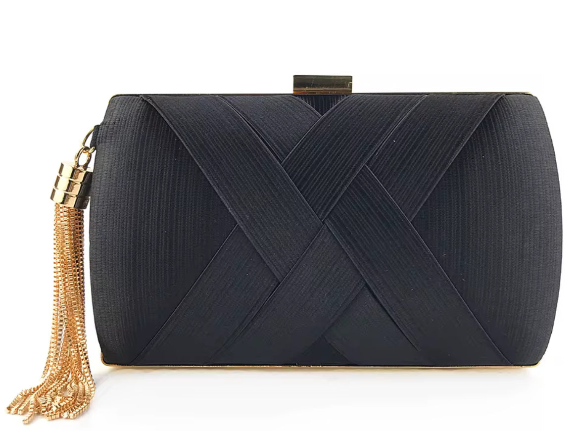 Hard Shell Evening Party Solid Color Clutch for Women Satin Purses Wedding Bag L11001