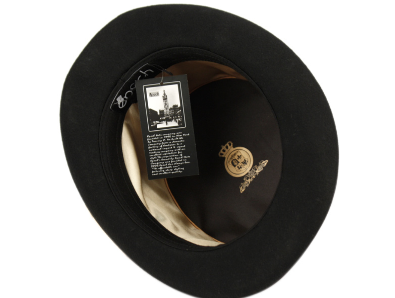 Men's Low Crown Steampunk Top Felt Performance Hat With PU Band L62
