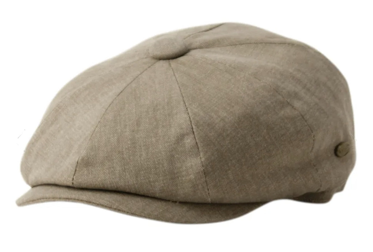 Men's Herringbone Cotton Twill Newsboy Hats Spring Fall L7081