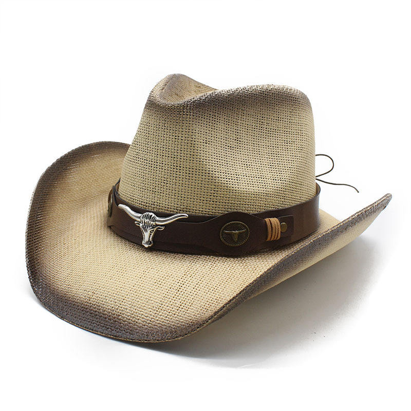 Unisex Two Tone Cowboy Hat with Band