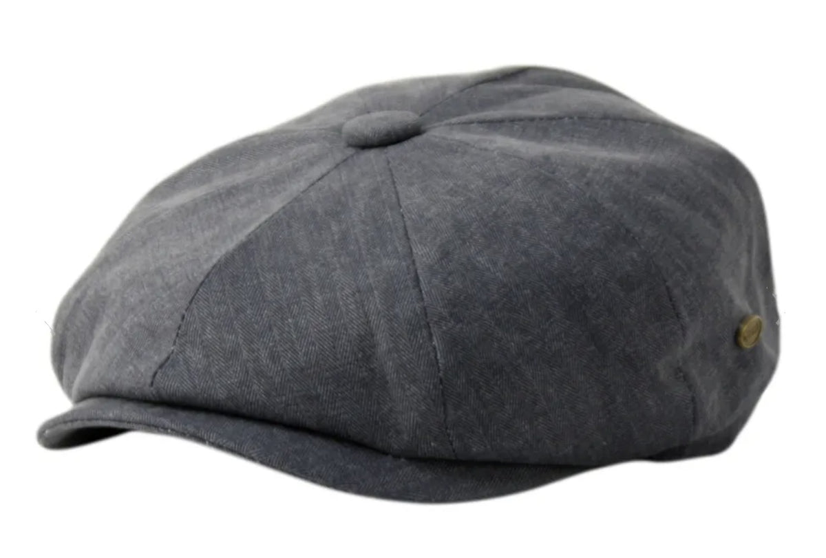 Men's Herringbone Cotton Twill Newsboy Hats Spring Fall L7081