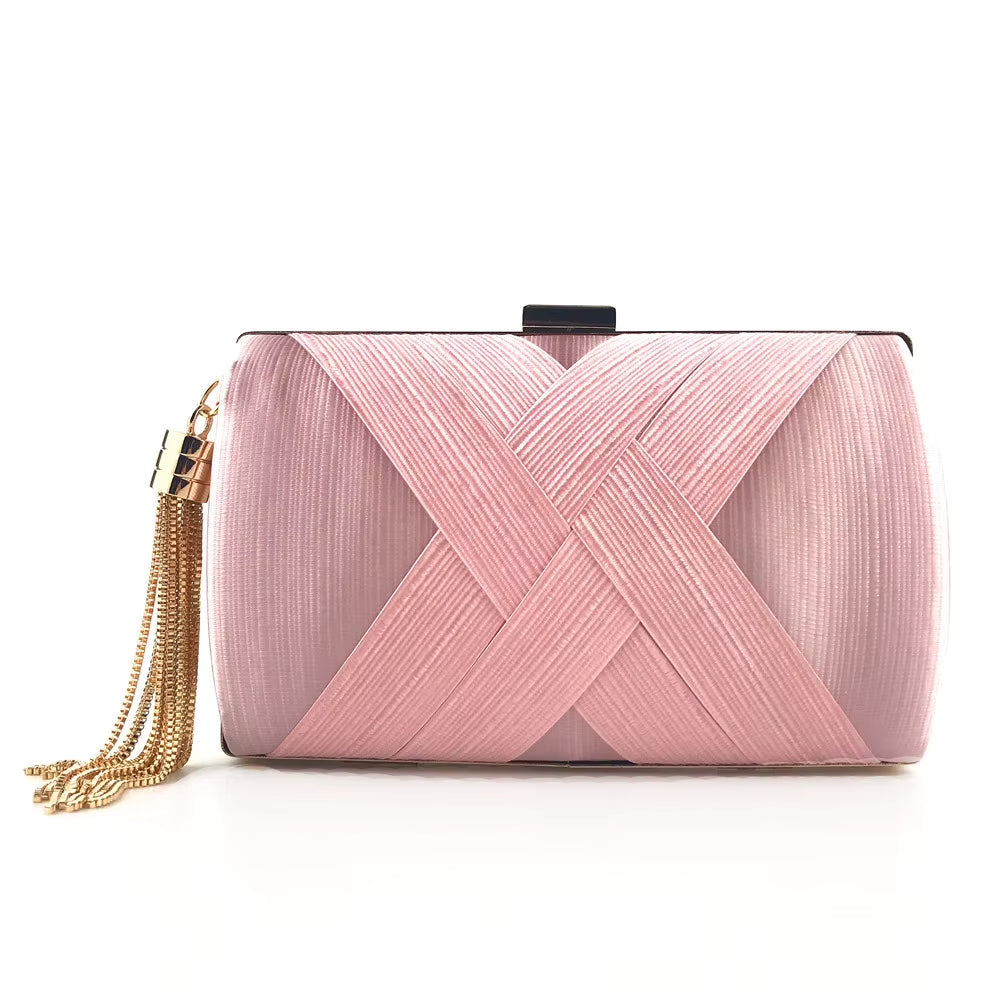 Hard Shell Evening Party Solid Color Bags for Women Satin Purses Wedding Bag 11001