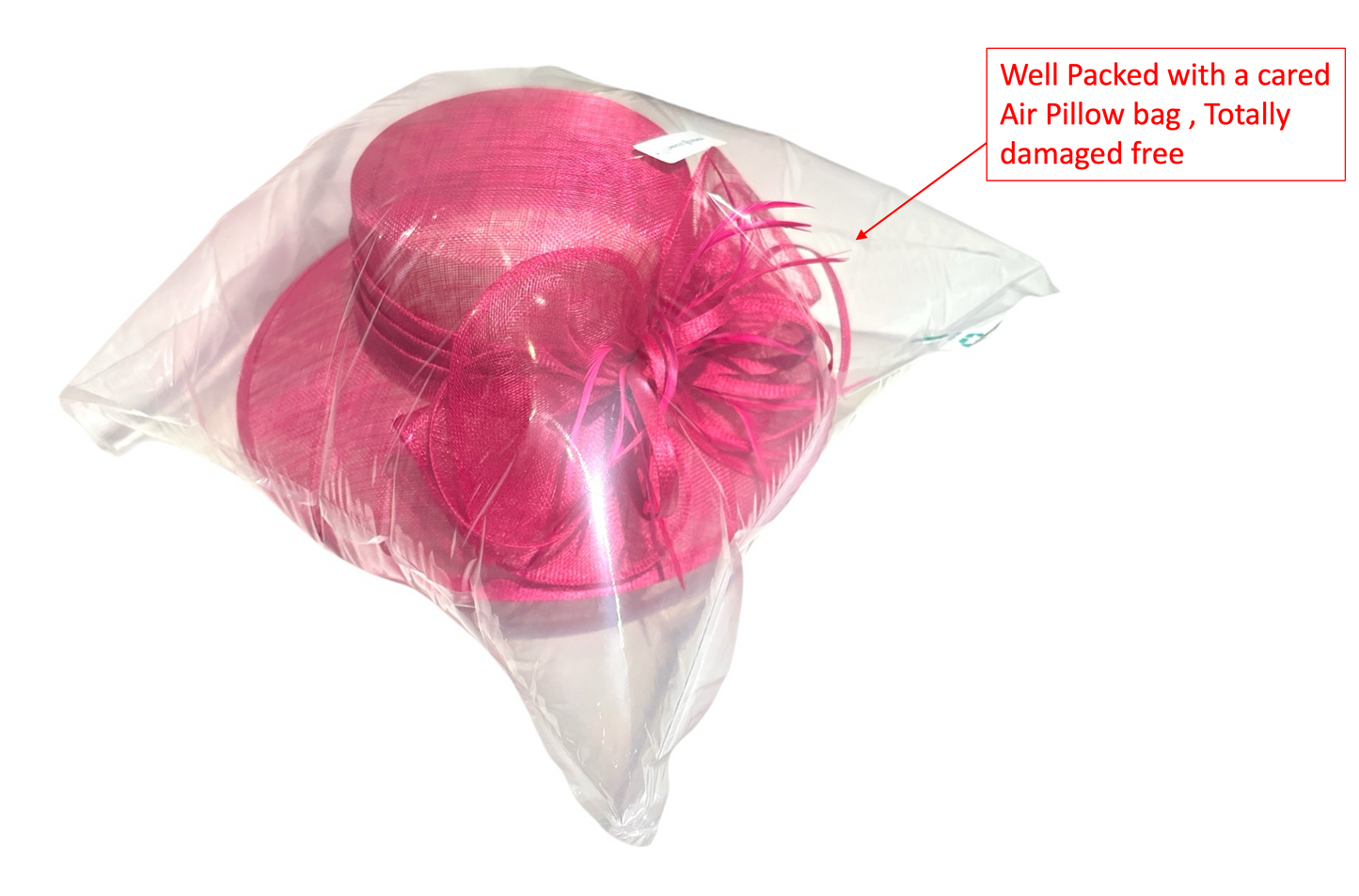 Women's Wider Brim Church  Derby Tea Party Hats with Flower & Feather L6002