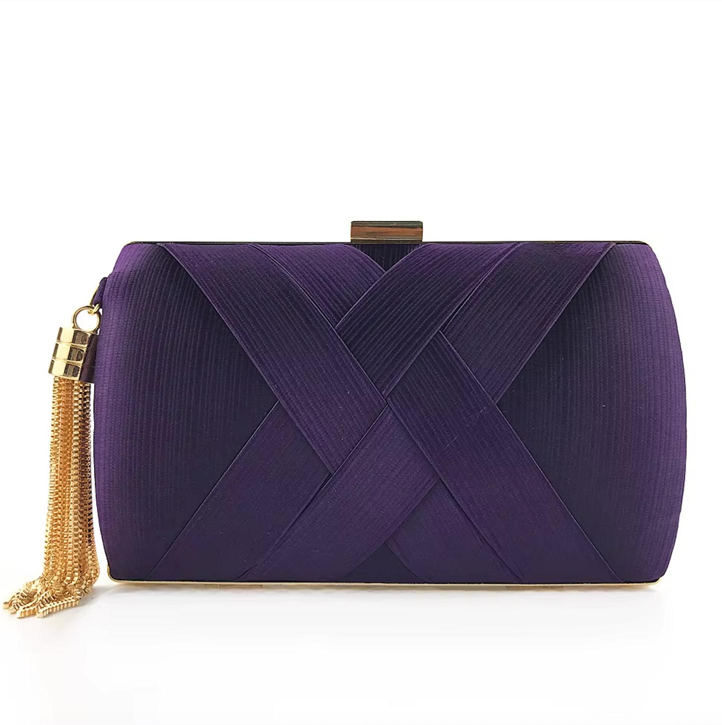 Hard Shell Evening Party Solid Color Bags for Women Satin Purses Wedding Bag 11001