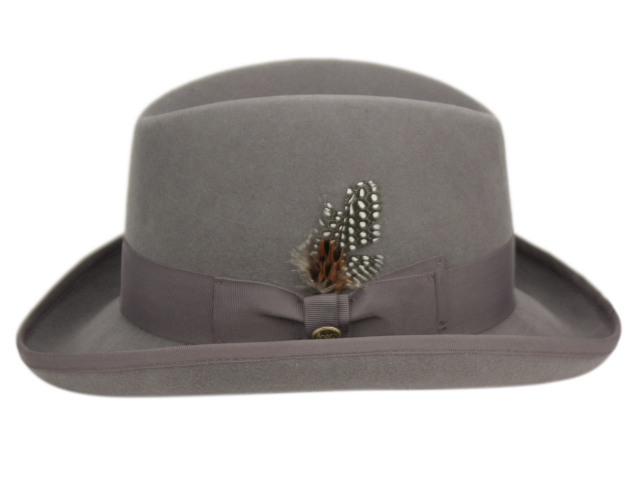 Men's Top Hat Godfather Homburg Derby Stiff Wool Felts Hats L31