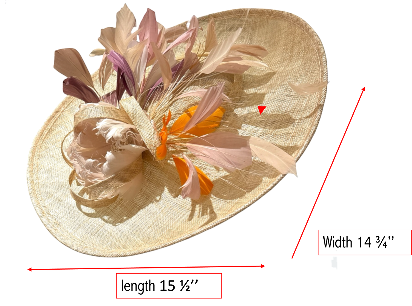 Women's Large Fashion Sinamay Dressy Derby Hat Light Gold with Headband L6105