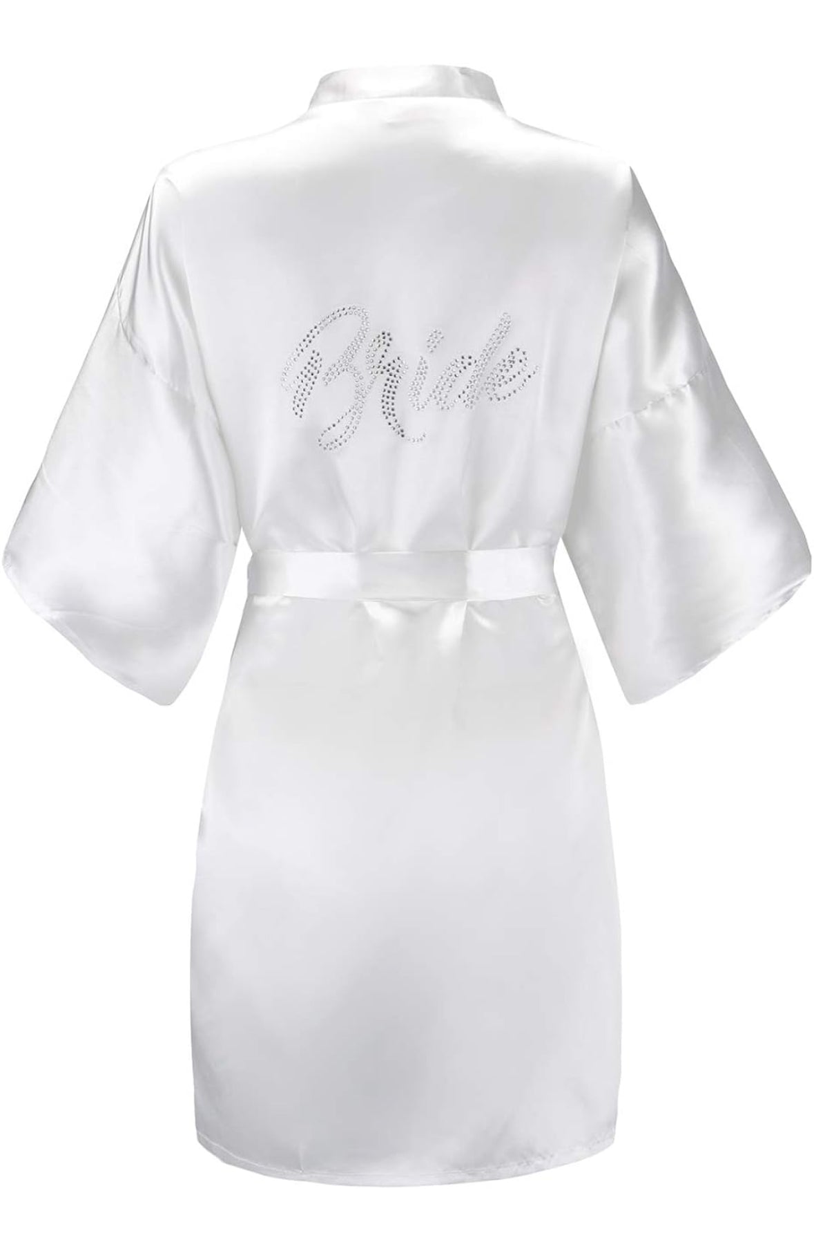 Wedding Satin Robe Thick Bride  Shower Party with Rhinestones